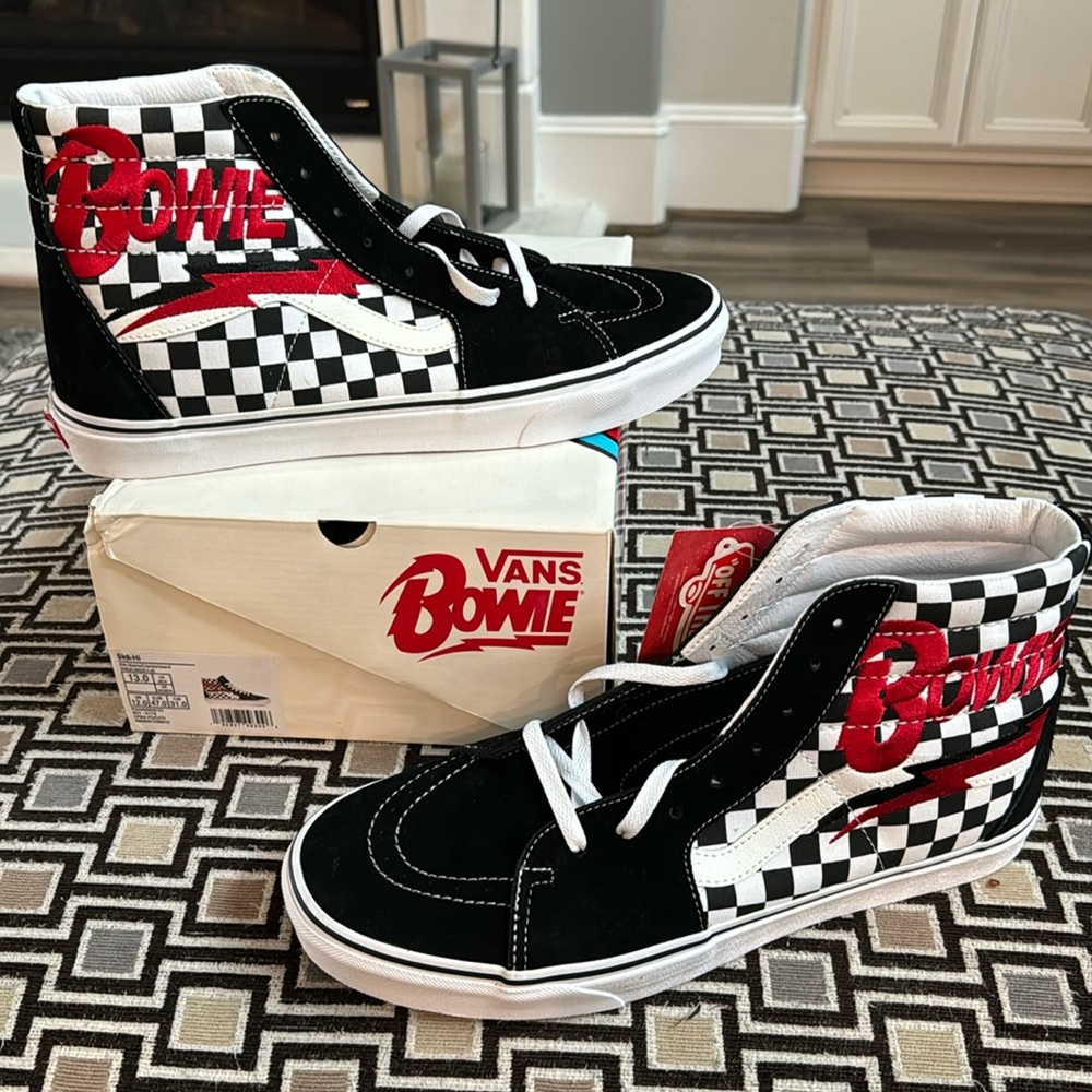 RARE Vans x David Bowie Sk8 Hi Diamond Dogs Sneakers Limited Edition Size 13 Men
